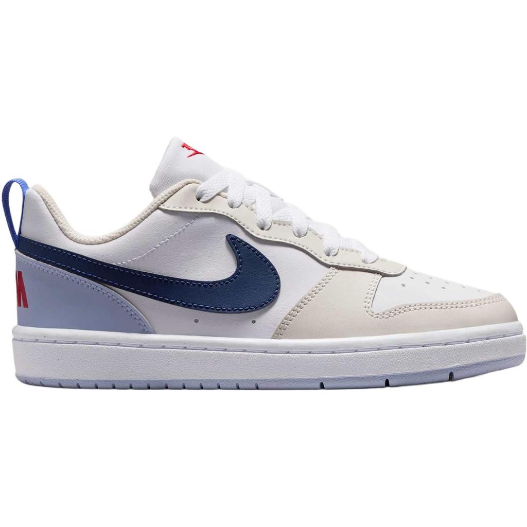 Nike Court Borough Low Craft BGGCEL Versatile Fashion Durable Low Top Kids Skate Shoes Kids Sneaker White Blue IM3384141
