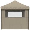 Vidaxl Pop-Up Party Tent with 3 Walls, Taupe
