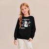 Kids' Fashion Loose-Fit Casual Long-Sleeve Christmas Print Oversized Crewneck Sweatshirt