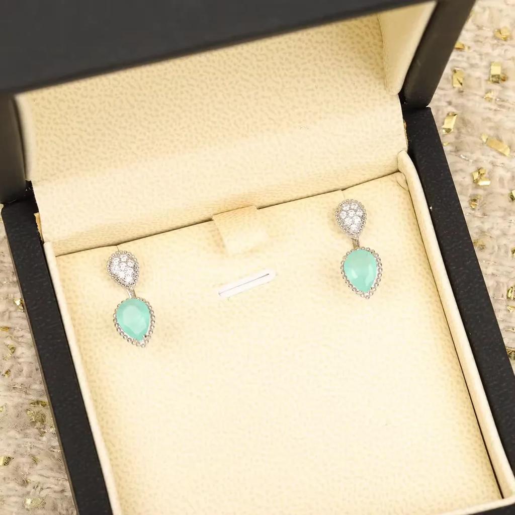 Orecchino Musla Designer Vintage a Goccia con Diamante per Donna Gioielli di Lusso Pendente Moda Festa Orecchini a Lobo in Argento 925