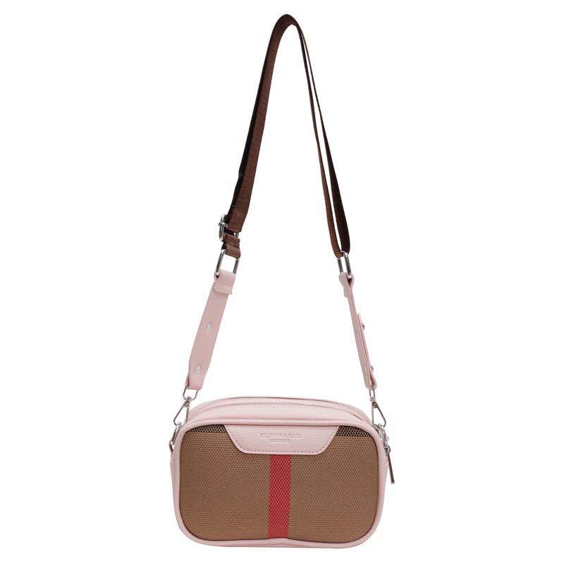 Small Square Bag Women's New Contrasting Color Plaid Shoulder Bag, High-end Versatile Messenger Bag, Wide Shoulder Strap Women's Bag