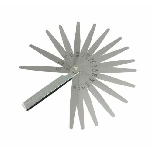 ZOYUBS Stainless Steel Thickness Gauges, Gap Gauges, Gauges for Measuring Thickness and Thinness, 17-Piece Set (0.02mm-1.0mm), L 100mm, Portable