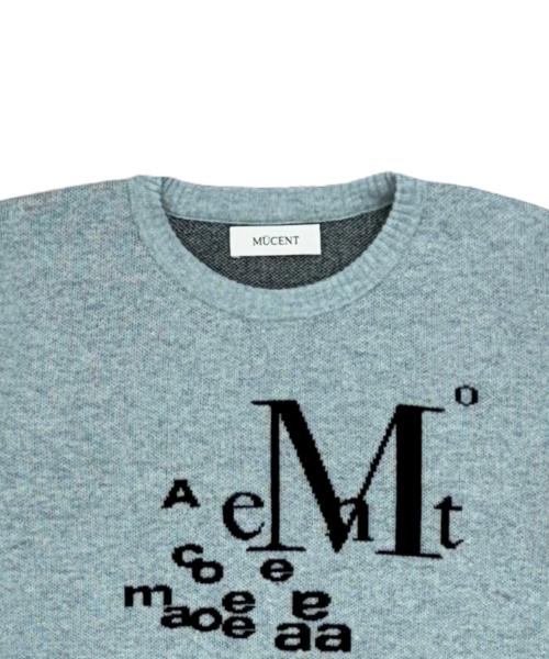 MUCENT Mobius Lettering Logo Lambswool Jacquard Knit Unisex (2 Colors)