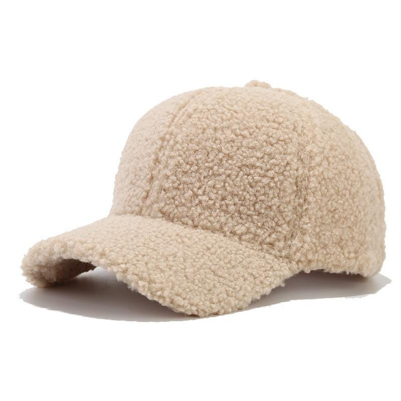 Podzimní Nový Jehněčí Kašmírový Teplý Baseballová Čepice Zimní Sluneční Čepice Jednobarevná Dámská Dospívající Medvídkový Sametová Snapback Čepice Hip Hop Rybářská Čepice
