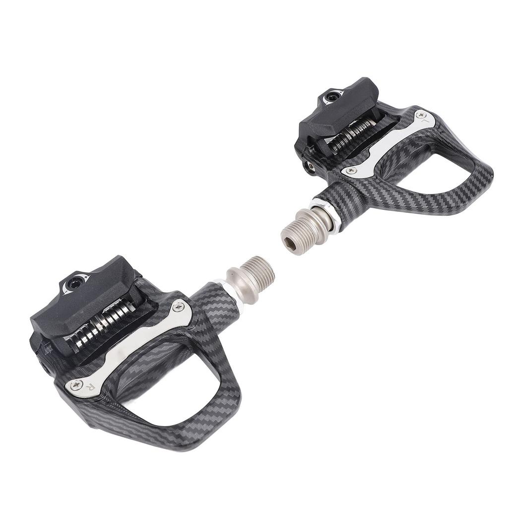 Road Bike Pedals Clipless Self Locking Lightweight Aluminum Alloy with Cleats Locking Disc for SPD‑SL System