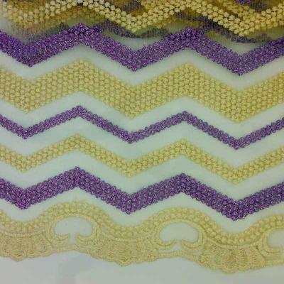 Mesh Bottom Embroidery, Composite Silk, Hot Beads, Two-Color Embroidery, Full Embroidery, High-End Fabrics