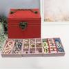 1pcs Jewelry Storage Box Imitation Suede Three-layer Compartment Jewelry Storage Box Ring Bracelet Necklace Multi-color Optional
