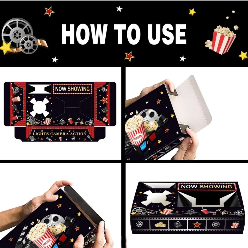 Active Island Movie Snack Tray, Disposable Food Tray Box, Foldable A610 (36)