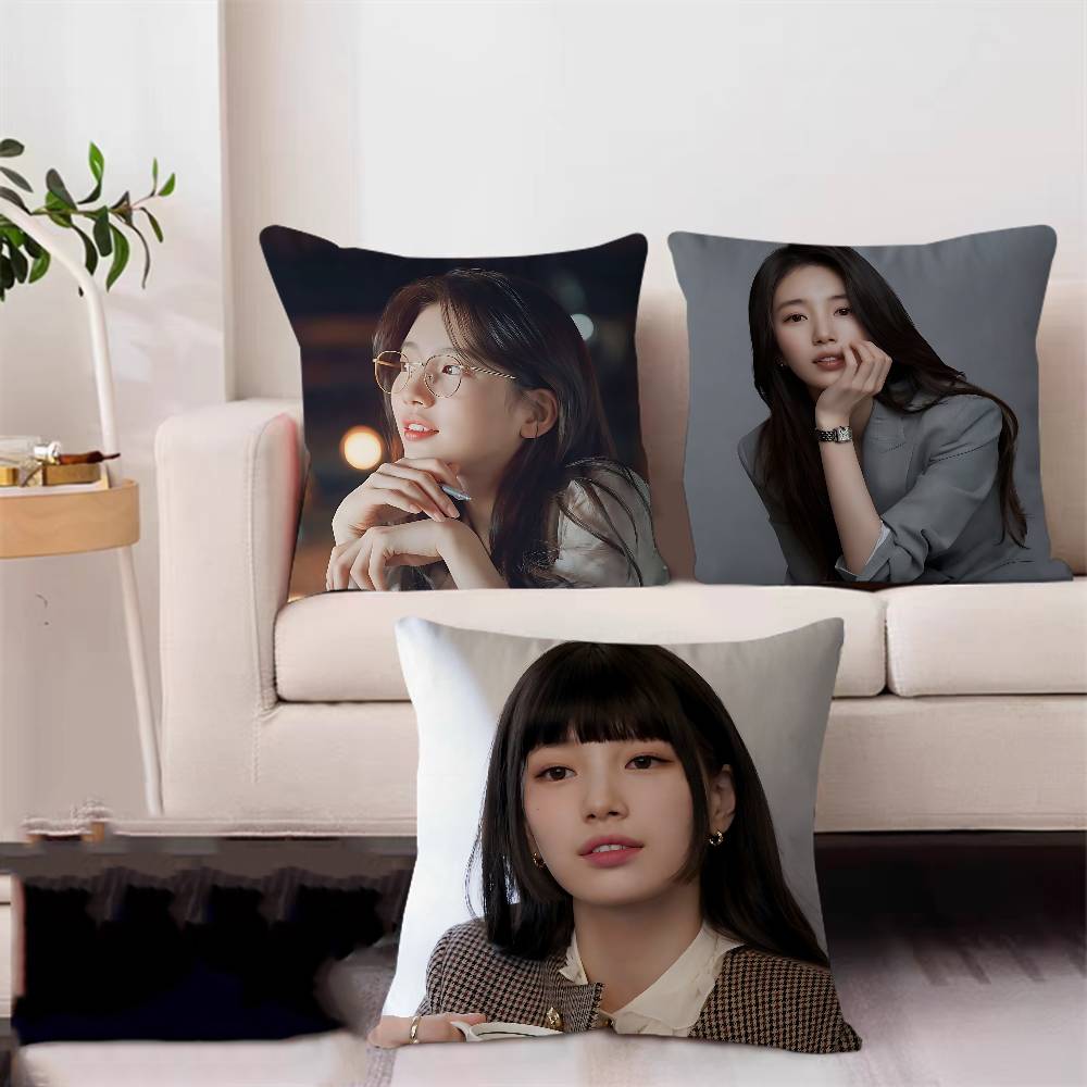 Actress B-Bae-Suzy Cushion Cover Inches Farmhouse Decor Home Throw Pillow Covers For Couch Decorations