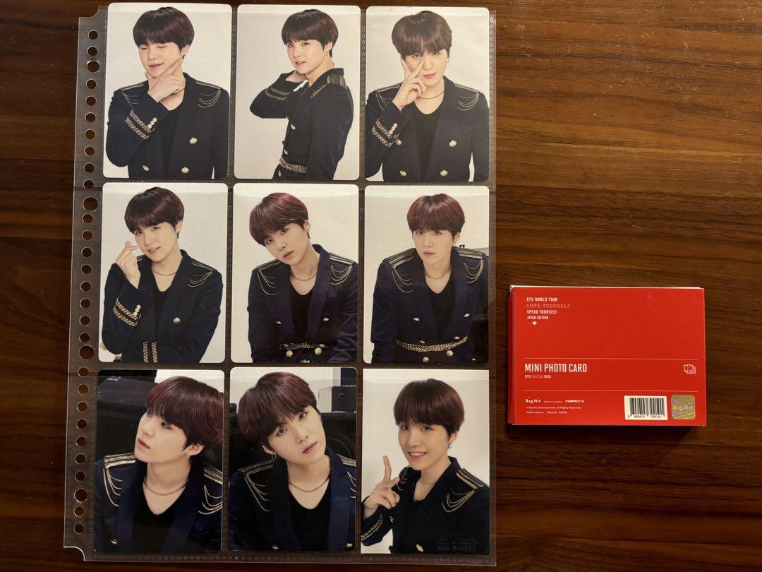 

[USED] BTS SUGA Yoongi SYS Speak Yourself Japan Mini Photo 9-Piece Set with Box