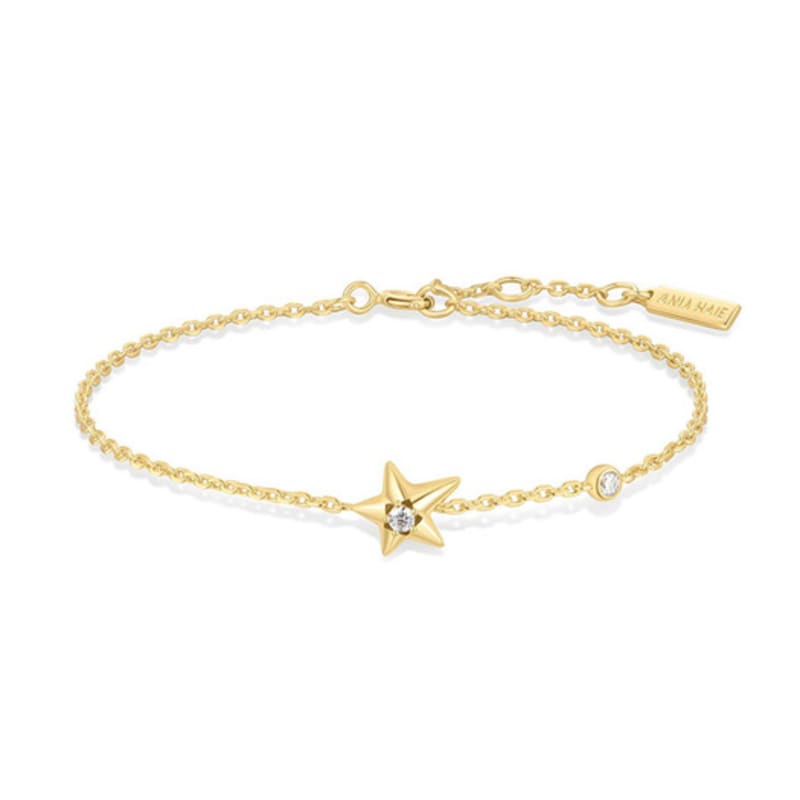 

ANIA HAIE Gold Sparkling Star 925 Silver Bracelet B066-04G single type