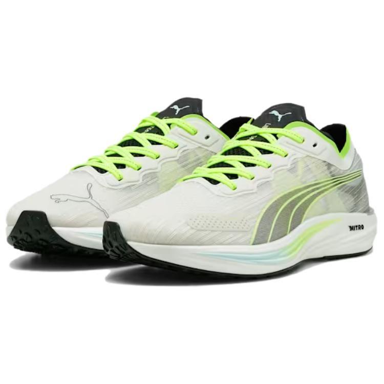 Puma Liberate Nitro 2 Low Top Running Shoes Men's Gray Green 377315-17