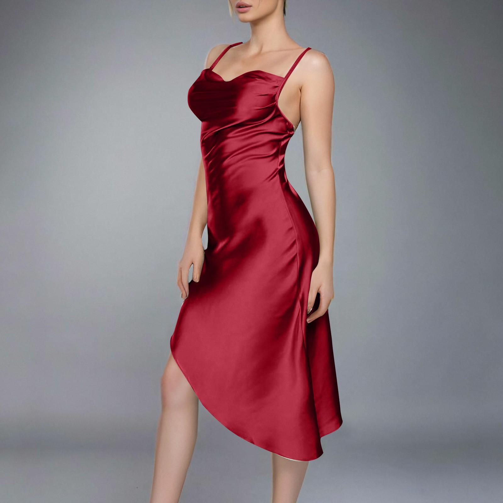 

Женское летнее повседневное платье с квадратным вырезом и карманом, симпатичное платье-сарафан без рукавов с высокой талией, платья-миди XS винный