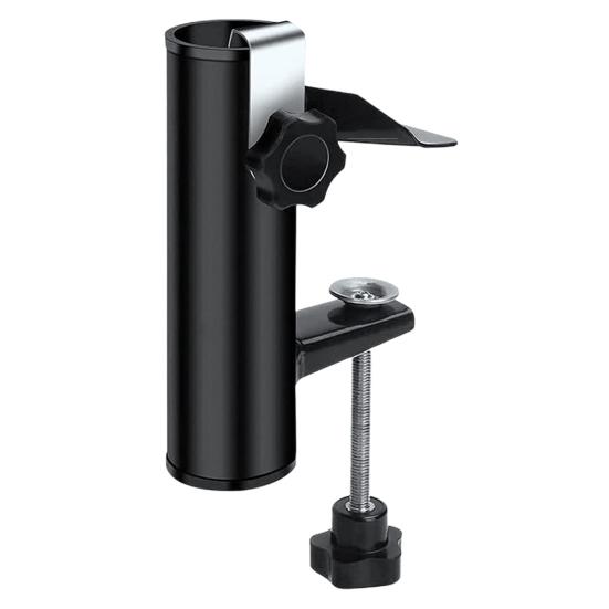 Outdoor Chair Umbrella Clamp Heavy Duty Metal Adjustable Garden Yard Patio Beach Deck Railing Fence Bench Market Umbrella Pole Holder Fixing Clip