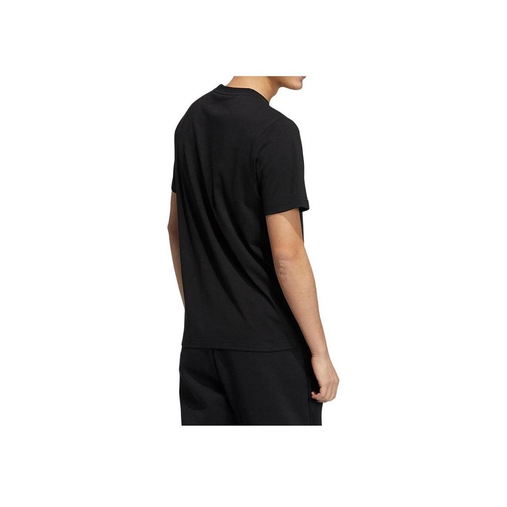 Adidas Neo Sports Lifestyle Series Letter Print Casual Short Sleeve T-Shirt Men Tops Black H55283