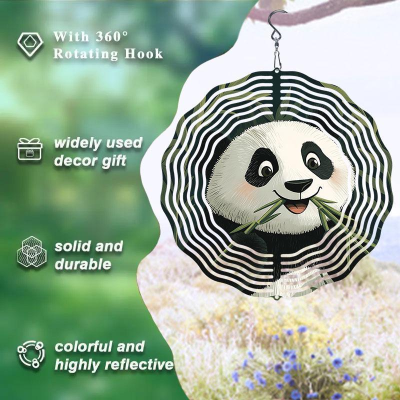 10 Zoll Hängender Windspinner mit 360-Grad-Haken für Balkon-Gartendekor Frühling Sommer Außendekoration