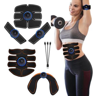 Elektrischer Hüfttrainer Ems Bauchmuskelstimulator für Arm Bein Rücken Körper Schlankheitsmittel Gewichtsverlust Ersatzgel Fitness Massagegerät