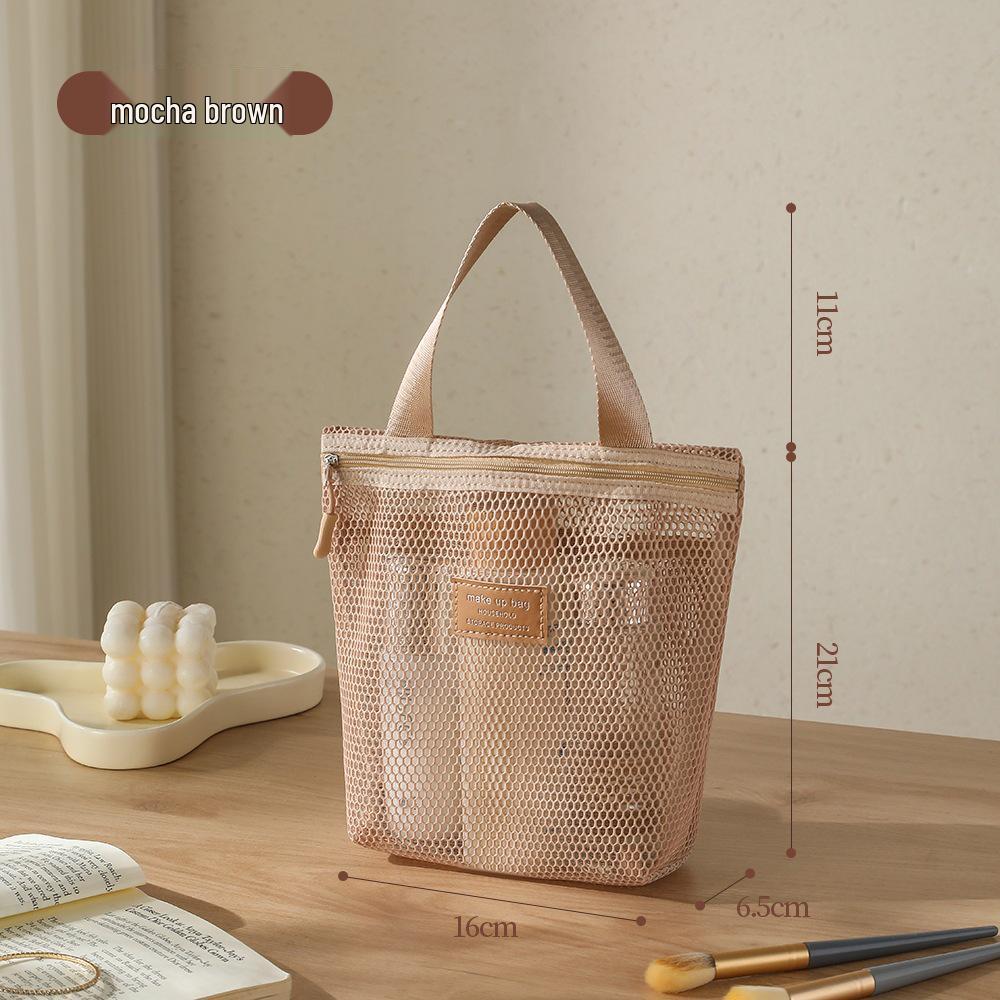 

Portable Multifunctional Mesh Makeup Bag - Breathable, Simple Storage Clutch for Travel