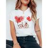 Women's T-shirt with short sleeves and large flower print