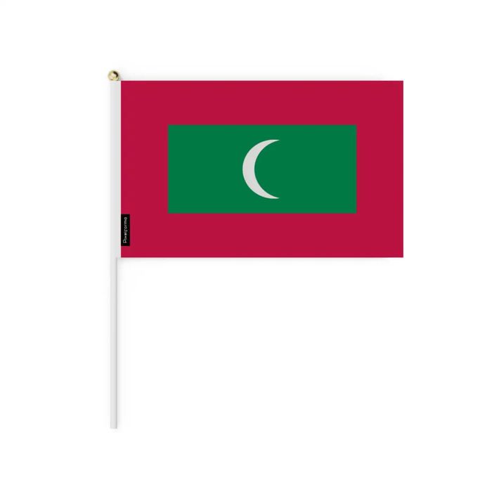 Drapeau Mini - Maldives - 30 x 45 cm - 50 pièces - Polyester - Extérieur - Multicolore