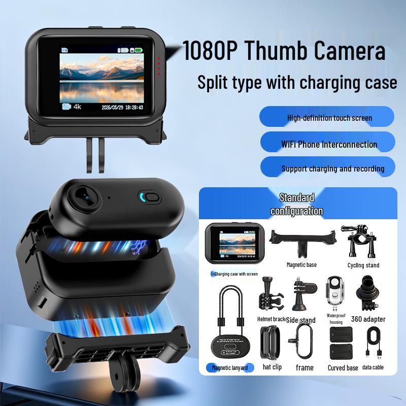 WIFI Magnetic Back Clip Sports Camera H88: Portable Pet Vlog Recorder
