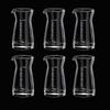 6pcs Set 80ml Wine Dispenser Whiskey Foreign Wine Cups Household Measuring Jug Glass Wine Pot with Scale Transparent Drinkware