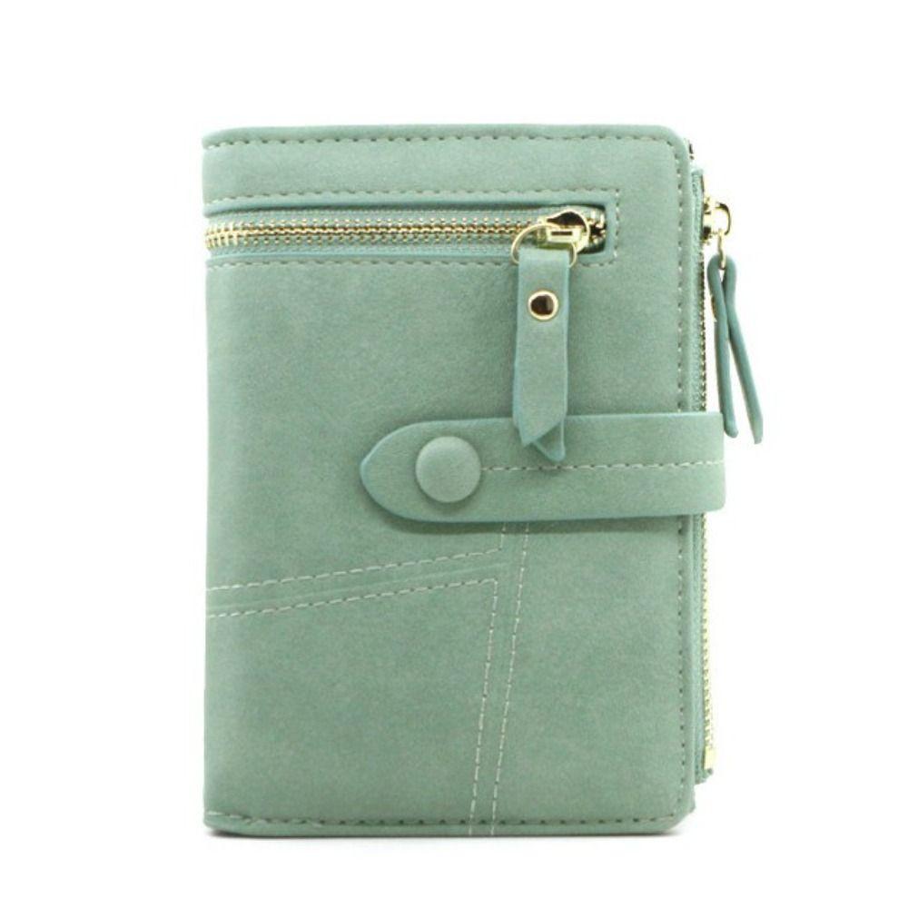 Multi-card Slot Women Card Bag Folding PU Leather Coin Purse Simple Short Women Wallets  Girl
