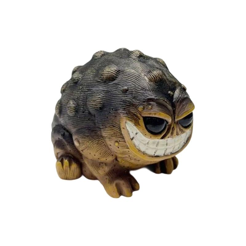 

Funny Smiling African Rain Frogs Toads Miniature Statue Resins Ornament For Indoor and Outdoor Garden Decoration Gift