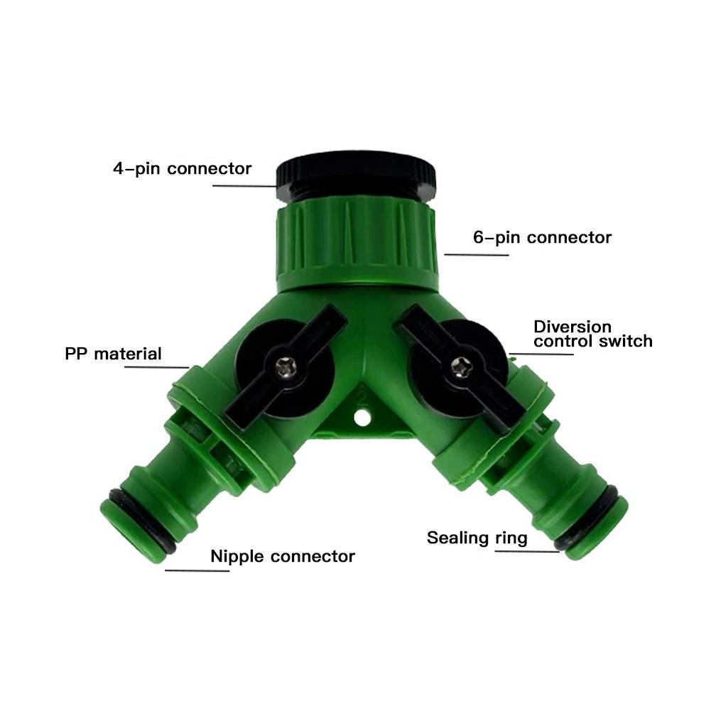 Y Shape Garden Hose Splitter 2/3 Way Threaded Faucet Pipe Connector Swivel Sub with Switch Quick Adapter for Garden Yard Irrigation Tools