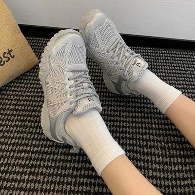 Breathable Mesh German Training Shoes Women's 2025 Summer New Versatile Platform Casual Little White Forrest Gump Shoes Popular Sports Shoes