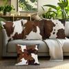 1 Stück Imitation Rindsleder Muster Kissenbezug für Zuhause Wohnzimmer Schlafzimmer Sofa Büro Dekorative Kissenhülle Weiche Zierkissen