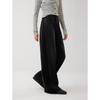 ELLE Women's French Style Black Wide-Leg Jeans