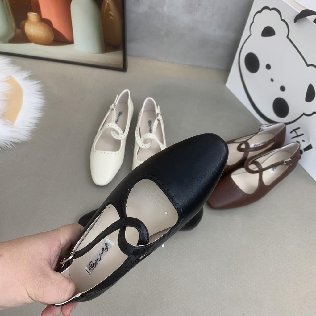 Mode Bailamos 2025 Frühling Neue Damen Flache Schuhe Mode Flach Damen Outdoor Kleid Ballerinas Lässige Weiche Mary Jane Schuhe