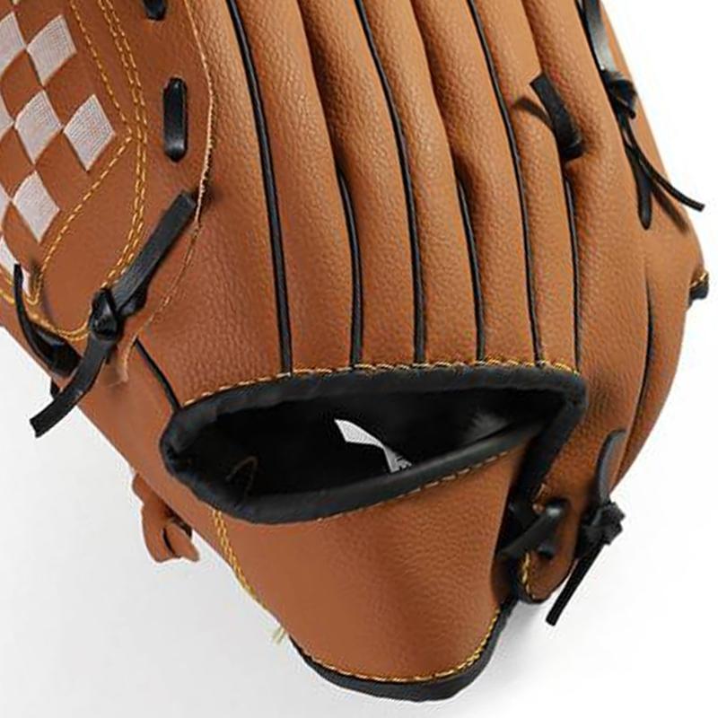Outdoor Sports 2 Colors Baseball Glove Softball Practice Equipment Right Hand for Adult Man Woman Train,Brown 12.5 Inch
