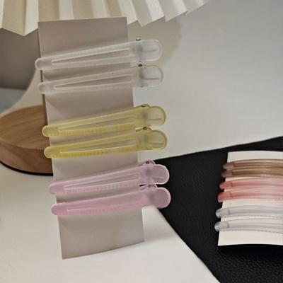 2Pcs Colorful Frosted Duckbill Clip Fix Hair Hairpins Bangs Hairdressing Hair Pins Barrette Headwear Fashion Styling Accessories