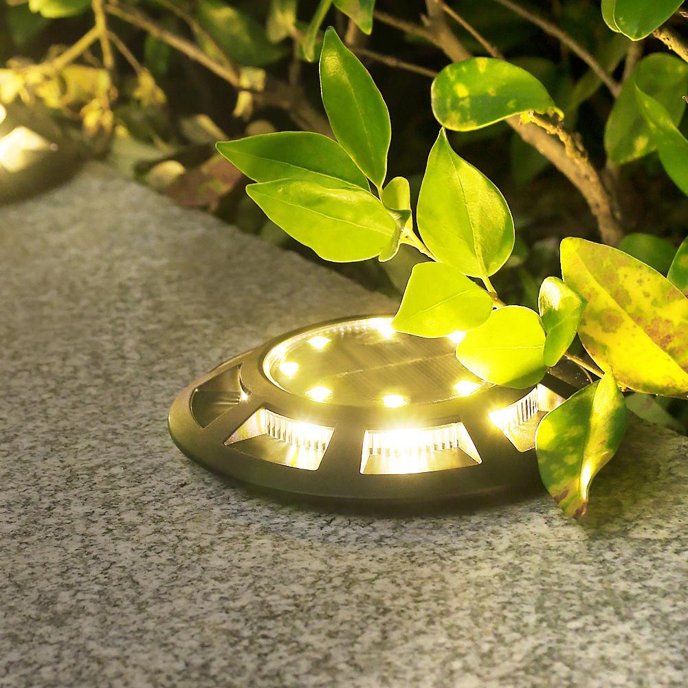 Waterproof Solar Ground Lights for Outdoor Courtyards, Gardens, and Lawns - Landscape Decoration with Ground Insert Option.