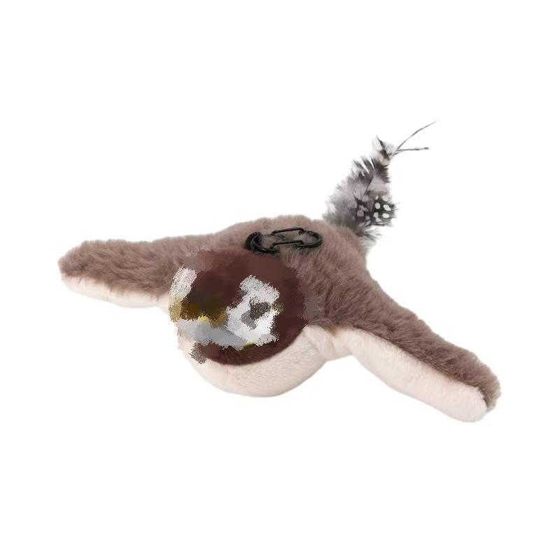 Interactive Plush Bird Cat Toy with Chirping Sounds Boxed Set
