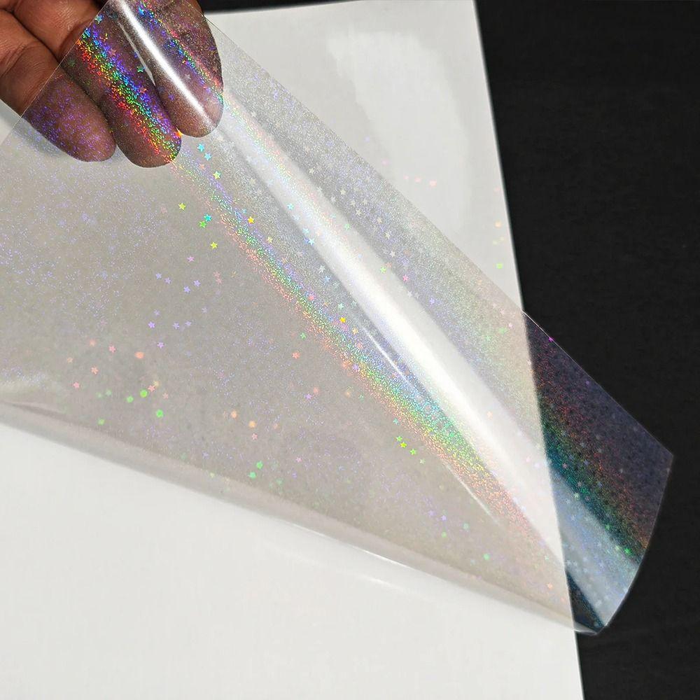 50Pcs Self Adhesive Cold Lamination Film Overlay Film For Cricut Stickers Trading Cards Photos