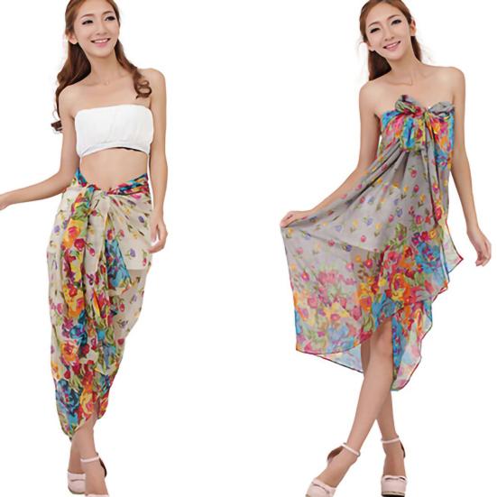 Scarf Floral Light Voile Stylish Women Shawl for Autumn