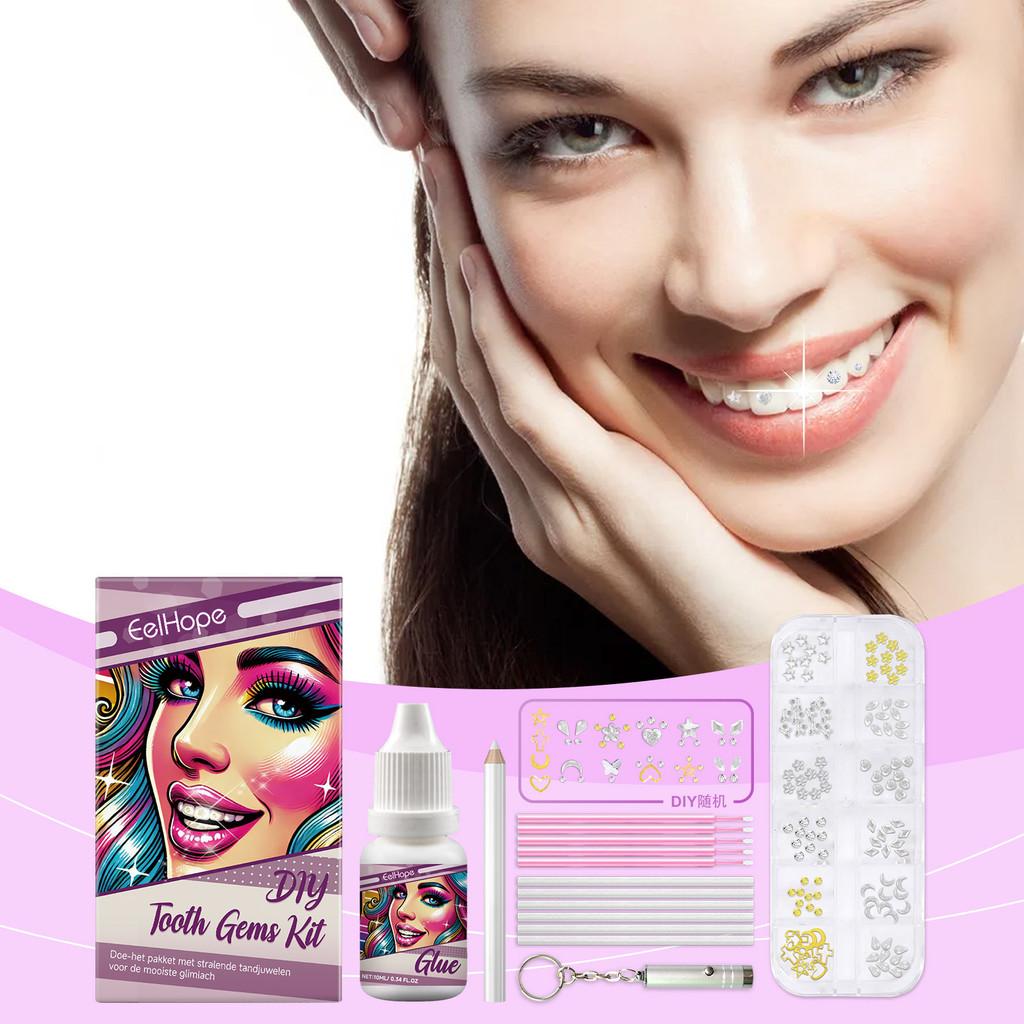 Eelhope Diy Unique Teeth Kit Colorful Smile Confidence Set For Bold Expressions Beauty