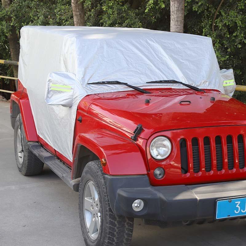 Wodoodporna osłona przeciwsłoneczna na przednią szybę na każdą pogodę pasuje do Jeep Wrangler JK dla Wrangler JL wersja 4-drzwiowa 2007-2023 akcesoria zewnętrzne