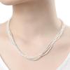 925 silver platinum-plated layered pearl necklace