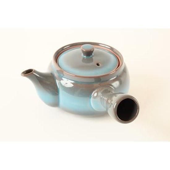 Mino Ware Teapot Light Blue Brown Gradient Strainer 320ml Made Japan SYK010