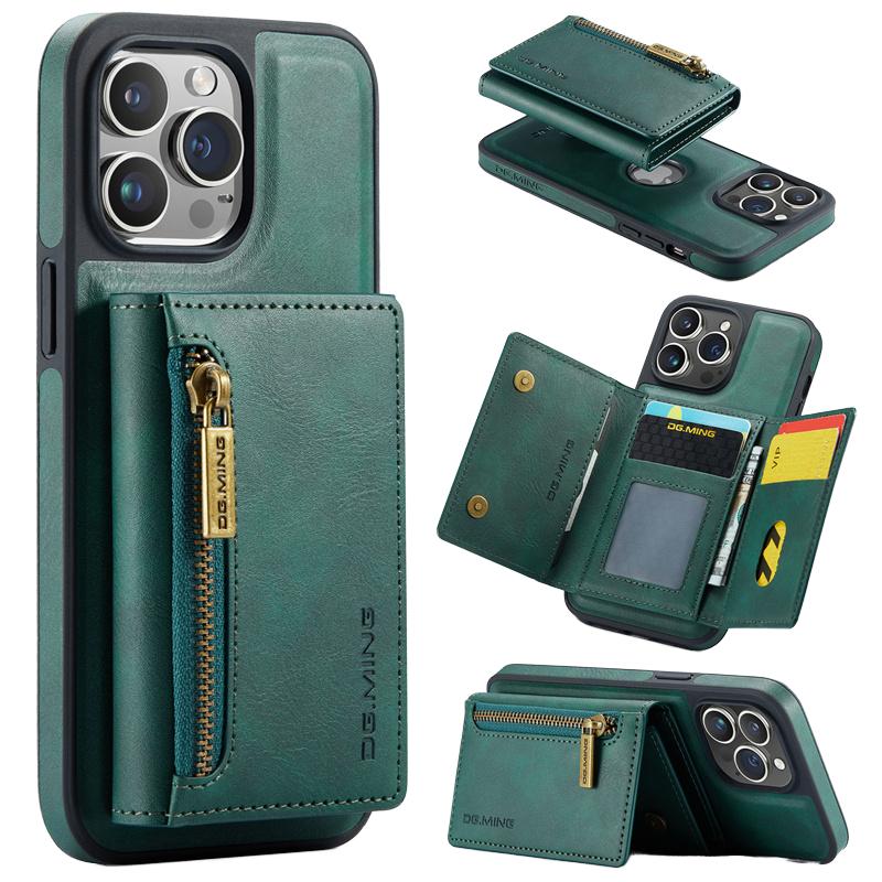 Hot 2 In 1 Luxury Leather Wallet Phone Case Cover for iPhone 16 Pro Max Shockproof with Credit Card Cover for Men Business Case