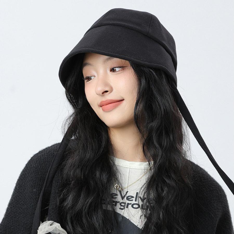 Fisherman Hat Women's Warm Basin Hat Autumn Winter Strap Bucket Hat