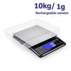 New 0.1g High Precision Kitchen Scale 3kg/5kg/10kg Household Waterproof Balance for Food Weighing with 50g Weights and Scale Pan