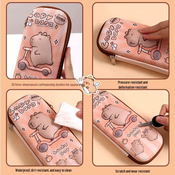 3D Capybara Pencil Case: Multifunctional, Large Capacity Stationery Bag