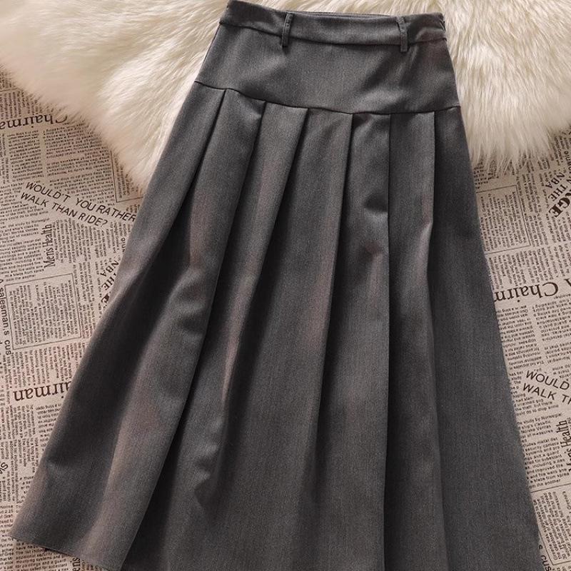 Korean College-Style Knitted Sweater & Pleated Skirt Set for Women