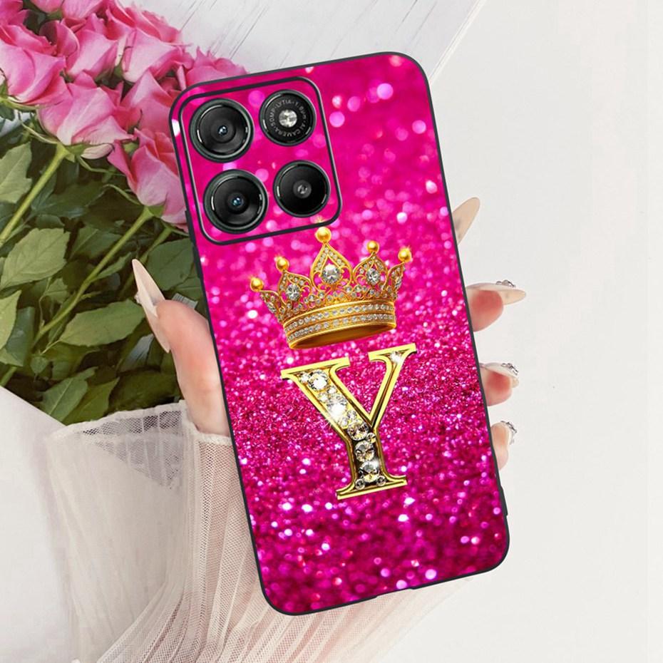 Fashion Letter Phone Case For Motorola Moto G77 G67 Back Cover For MOTO G67 G77 5G Soft Black Silicone Cases