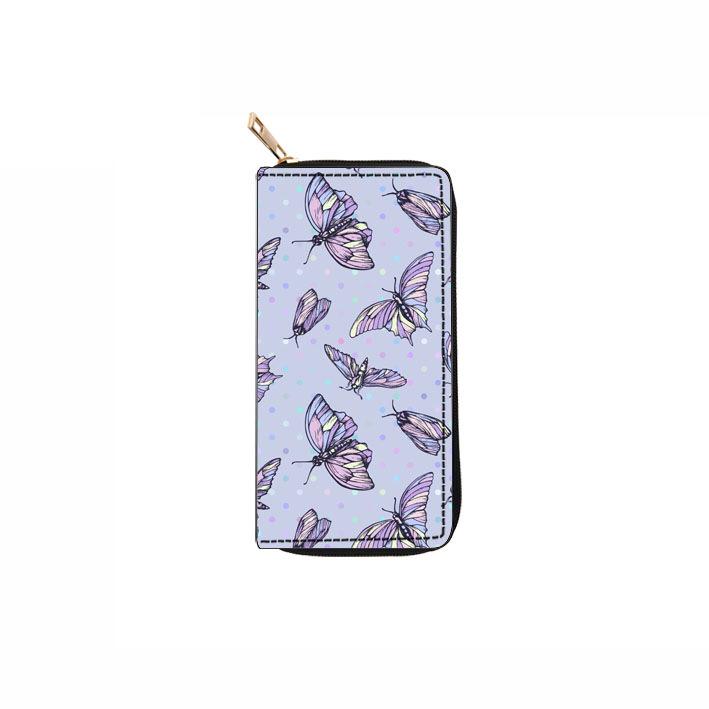 

Кошелек-клатч с длинной молнией Бабочка кошелек кошелек клатч сумка для карт небольшое количество